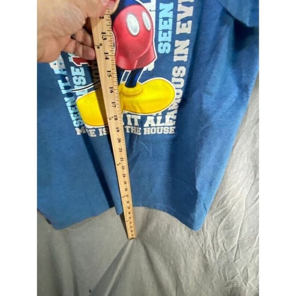 Mickey 1928 Disney Shirt Adult XL Blue Short Sleeve Pullover Tee‎ Mens. - Picture 8 of 9